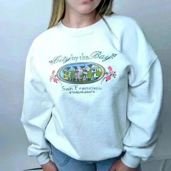 Vintage Tops - Vintage Classic 90s San Fran "City by the Bay" Sweatshirt - M